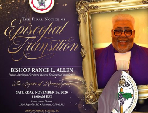 The Final Notice of Episcopal Transition for Bishop Rance L. Allen