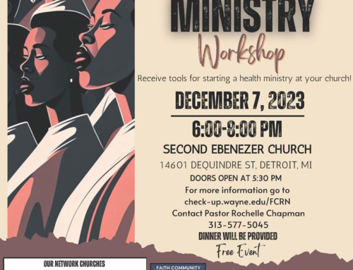 DEC 7: “Prosper & Be in Good Health” Health Ministry Workshop (F*R*E*E event/dinner) pres. by Faith Community Research Network